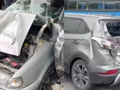Fuerte accidente varios vehículos resultaron involucrados