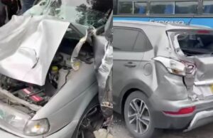 Fuerte accidente varios vehículos resultaron involucrados