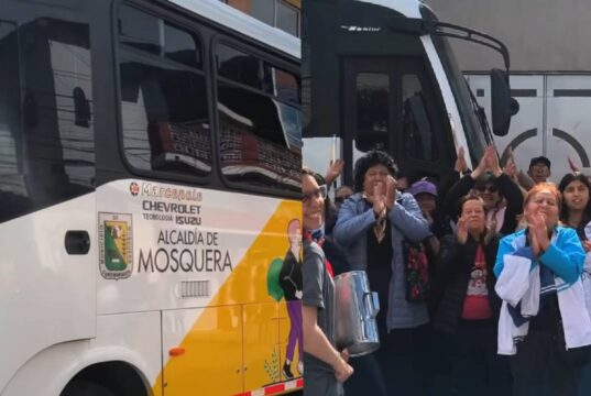 En Mosquera adultos mayores estrenan bus