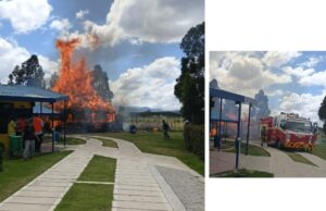 Alerta: incendio en colegio de Mosquera, personas son atendidas mosquera incendio