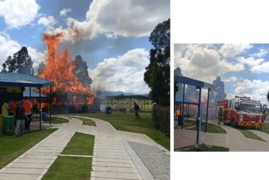 Alerta: incendio en colegio de Mosquera, personas son atendidas mosquera incendio