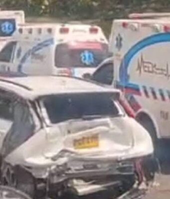 Accidente de tránsito generó fuerte congestión en la Autopista Norte