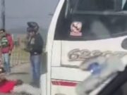 Motociclista resultó herido tras accidente con bus de servicio público en Madrid