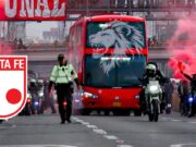 Mosquera se pinta de rojo y blanco para celebrar los 85 años de Santa Fe