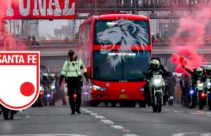 Mosquera se pinta de rojo y blanco para celebrar los 85 años de Santa Fe