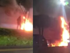 Caos total: choque desata incendio y colapsa la movilidad