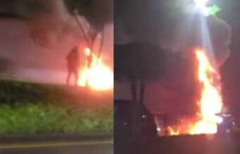 Caos total: choque desata incendio y colapsa la movilidad