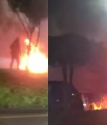 Caos total: choque desata incendio y colapsa la movilidad