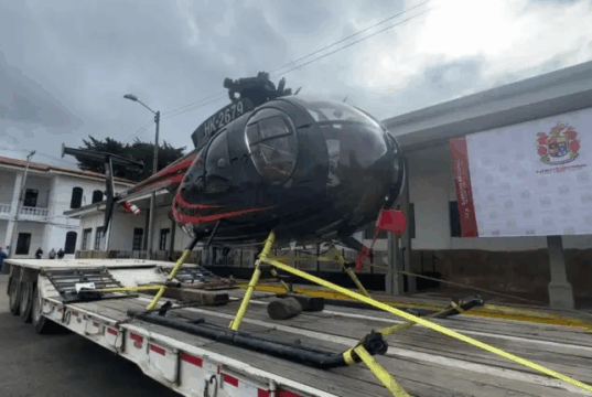 Incautan helicóptero con presuntos vínculos con el narcotráfico en Cundinamarca