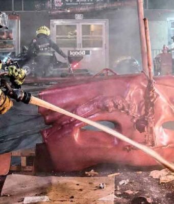 Incendian señalización vial y generan caos en Soacha