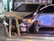 Fuerte choque en la vía Funza – Mosquera: carro quedó destruido