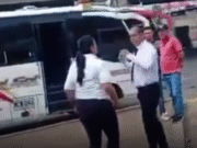 Fuerte discusión entre conductores de busetas en Mosquera