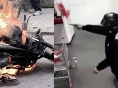 Hurto en un D1 terminó en disparos y con moto quemada