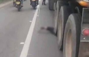 Trágico accidente: motociclista murió tras choque con tractocamión