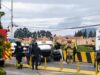 Vehículo terminó volcado y colapsó la movilidad