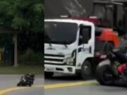 En la vía Mosquera: imprudente maniobra terminó en violento choque