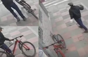 Salió caminando como si nada: así habría robado una bicicleta en Mosquera
