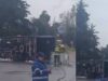 Vehículo tipo furgón se volcó en la glorieta de Purina en Mosquera