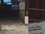 Noche de terror en Madrid: a tiros destrozaron la puerta de un conjunto