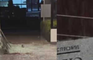 Noche de terror en Madrid: a tiros destrozaron la puerta de un conjunto