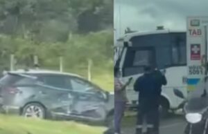 Fuerte accidente en la vía Siberia-Cota deja varios lesionados