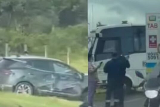 Fuerte accidente en la vía Siberia-Cota deja varios lesionados