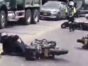 Emergencia en la vía: derrame de diésel causó varios accidentes