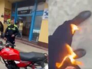 Le pidieron los documentos y terminó atacando con fuego a un agente de tránsito