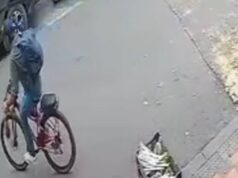 En video quedó el robo de una bicicleta en Mosquera