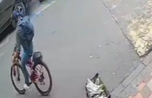 En video quedó el robo de una bicicleta en Mosquera